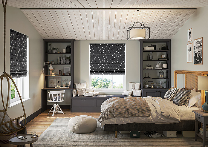 Ink Spots, Black and White - Roman Blind - Image 8